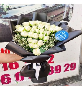Beyaz Gül Buketi 30 Adet